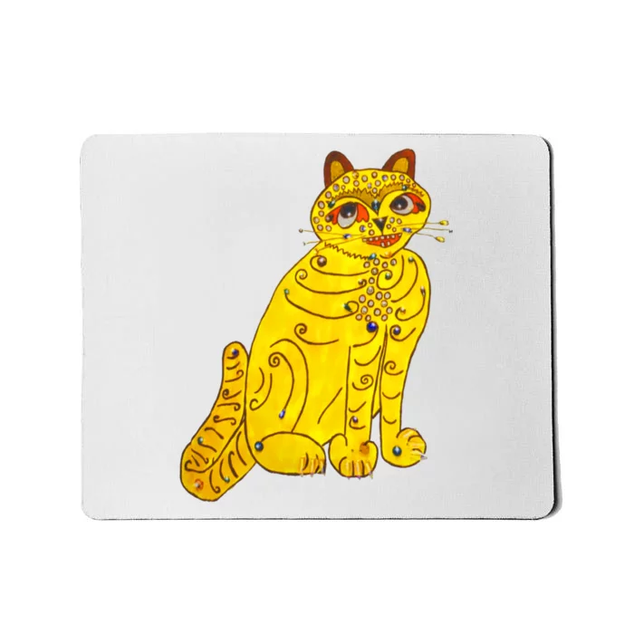 Funny Abba Yellow Cat Mousepad