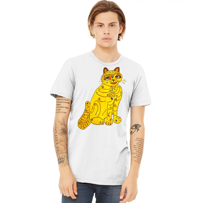 Funny Abba Yellow Cat Premium T-Shirt