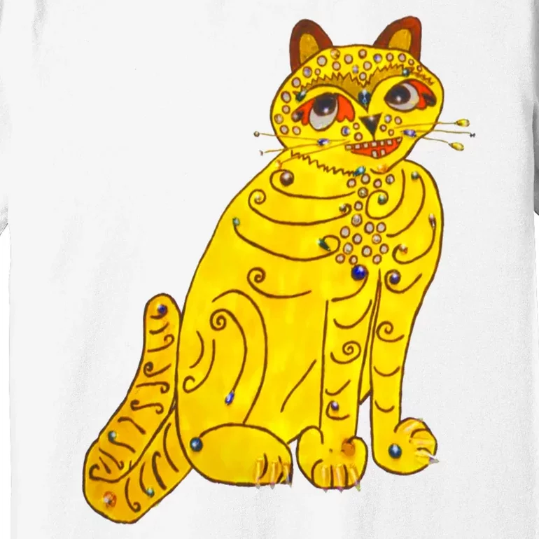 Funny Abba Yellow Cat Premium T-Shirt