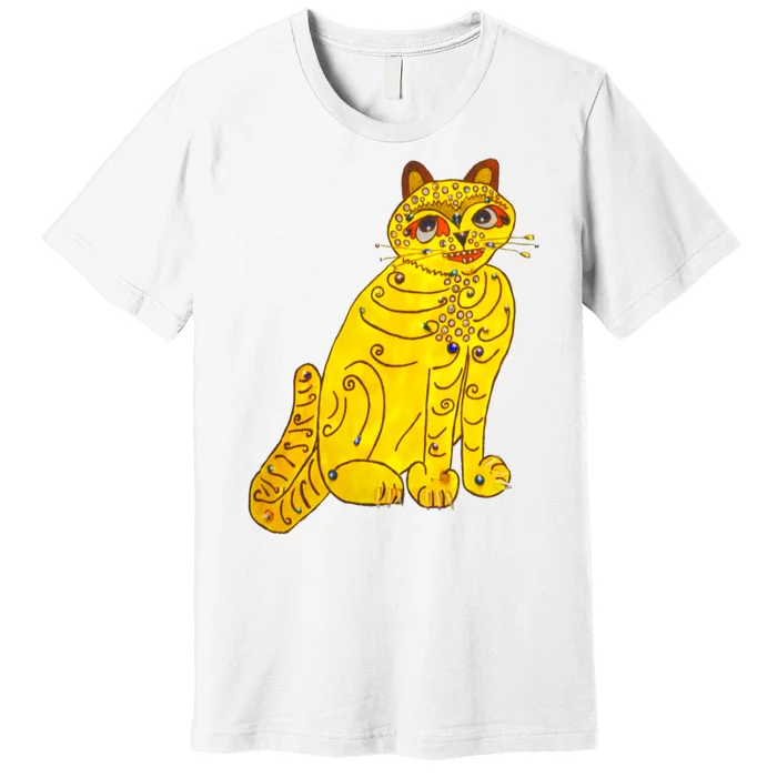 Funny Abba Yellow Cat Premium T-Shirt