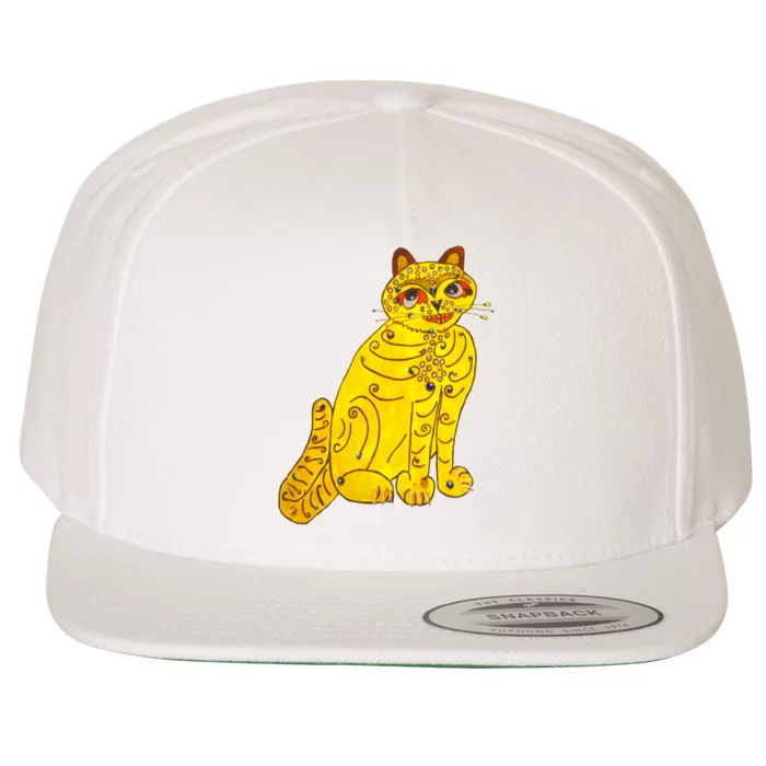 Funny Abba Yellow Cat Wool Snapback Cap