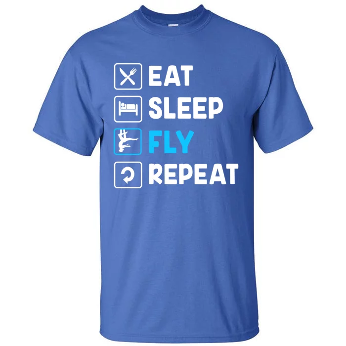 Funny Aerial Yoga Eat Sleep Fly Repeat Gift Tall T-Shirt