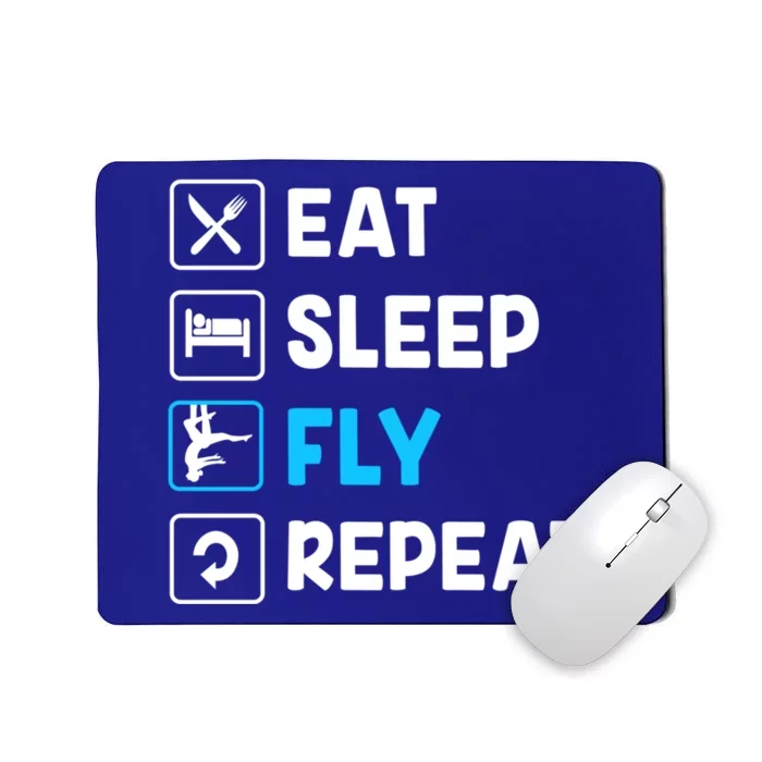 Funny Aerial Yoga Eat Sleep Fly Repeat Gift Mousepad