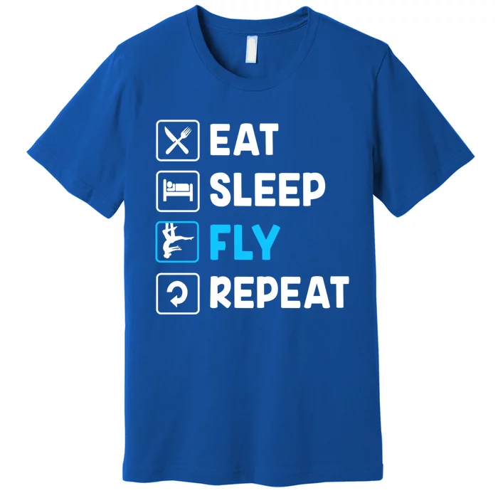 Funny Aerial Yoga Eat Sleep Fly Repeat Gift Premium T-Shirt