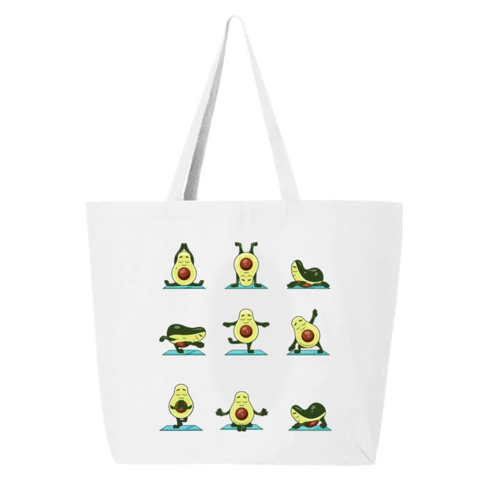 Funny Avocado Yoga Fitness Funny Exercising Gym Avocado 25L Jumbo Tote