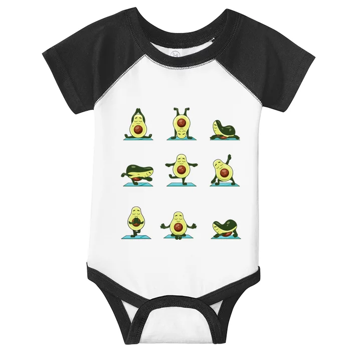 Funny Avocado Yoga Fitness Funny Exercising Gym Avocado Infant Baby Jersey Bodysuit