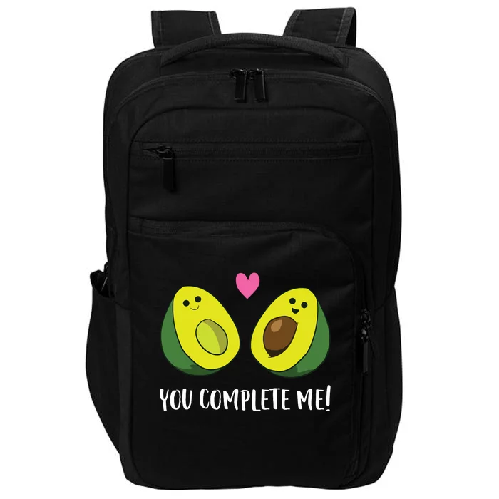 Funny Avocado You Complete Me Cute Avocado Impact Tech Backpack