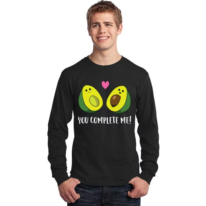 Funny Avocado You Complete Me Cute Avocado Tall Long Sleeve T-Shirt