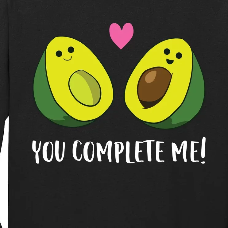 Funny Avocado You Complete Me Cute Avocado Tall Long Sleeve T-Shirt