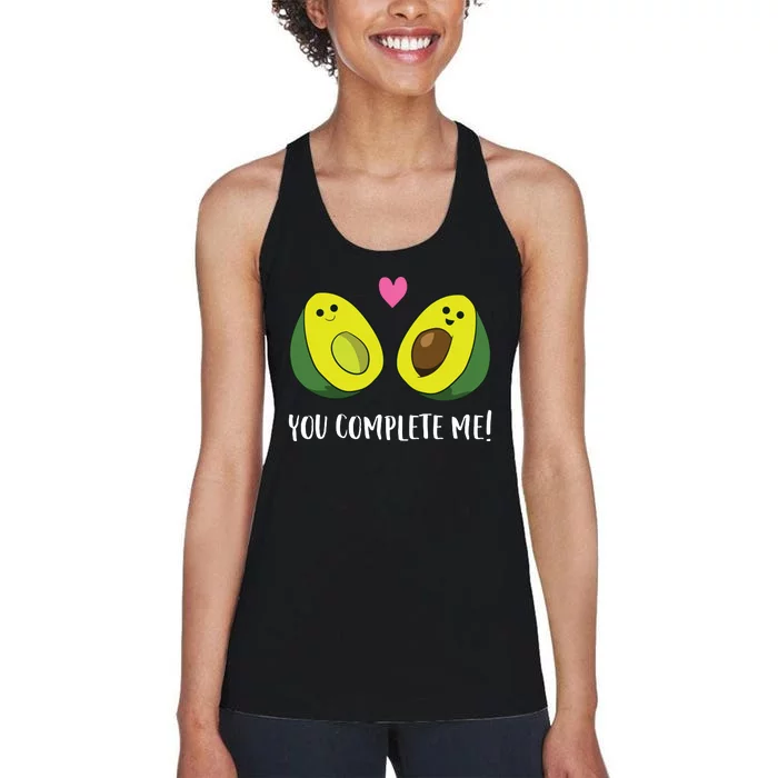 Funny Avocado You Complete Me Cute Avocado Women's Racerback Tank