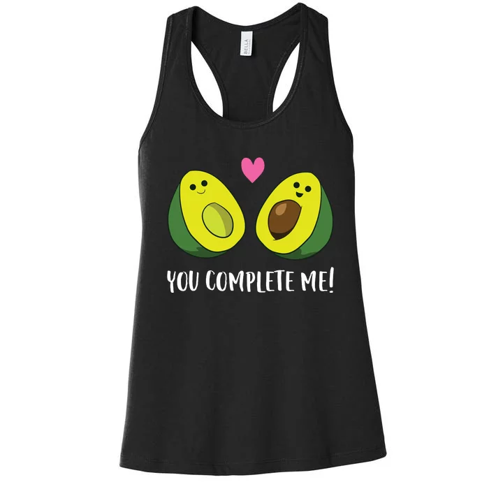 Funny Avocado You Complete Me Cute Avocado Women's Racerback Tank