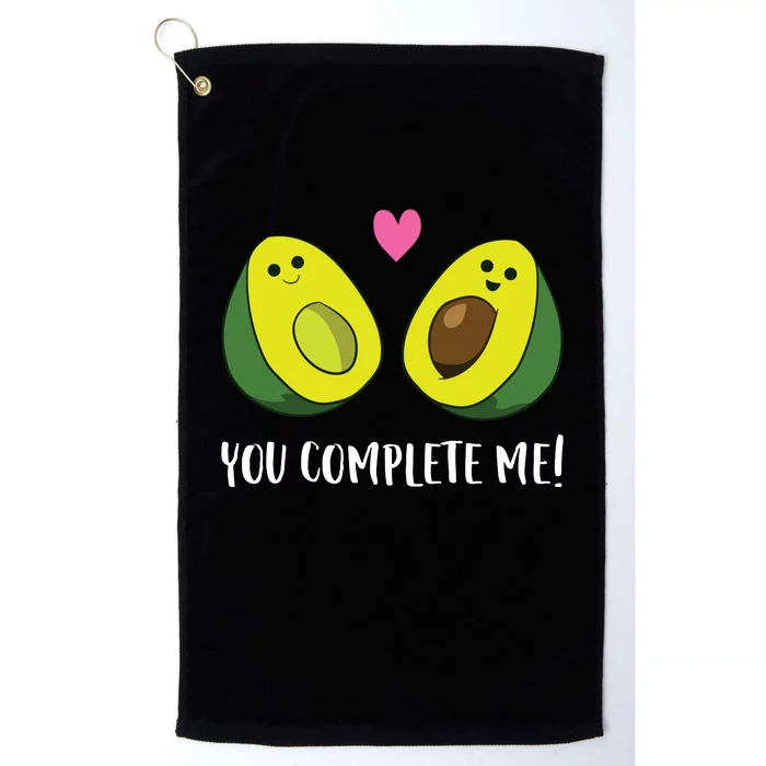 Funny Avocado You Complete Me Cute Avocado Platinum Collection Golf Towel