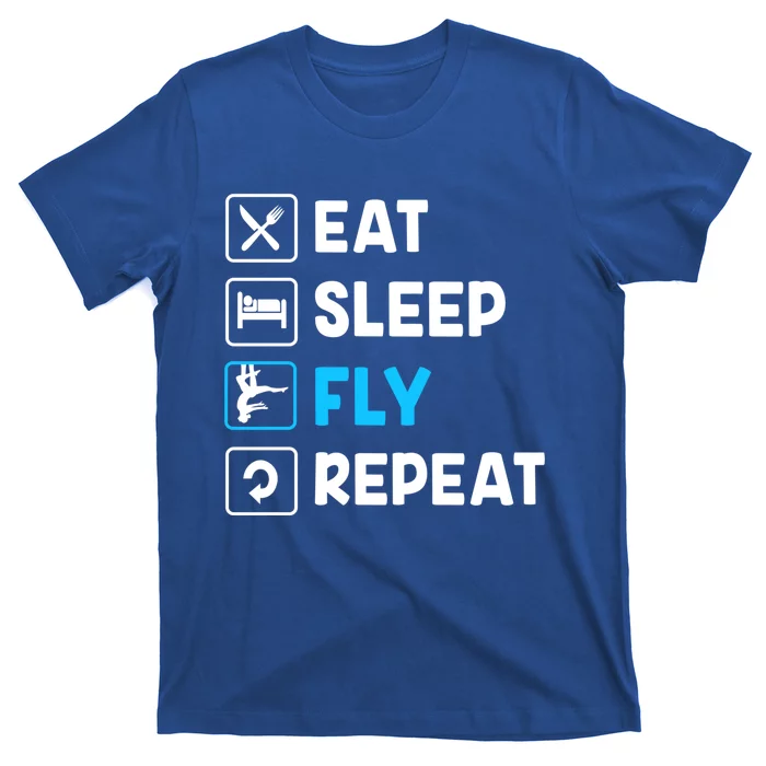 Funny Aerial Yoga Eat Sleep Fly Repeat Gift T-Shirt