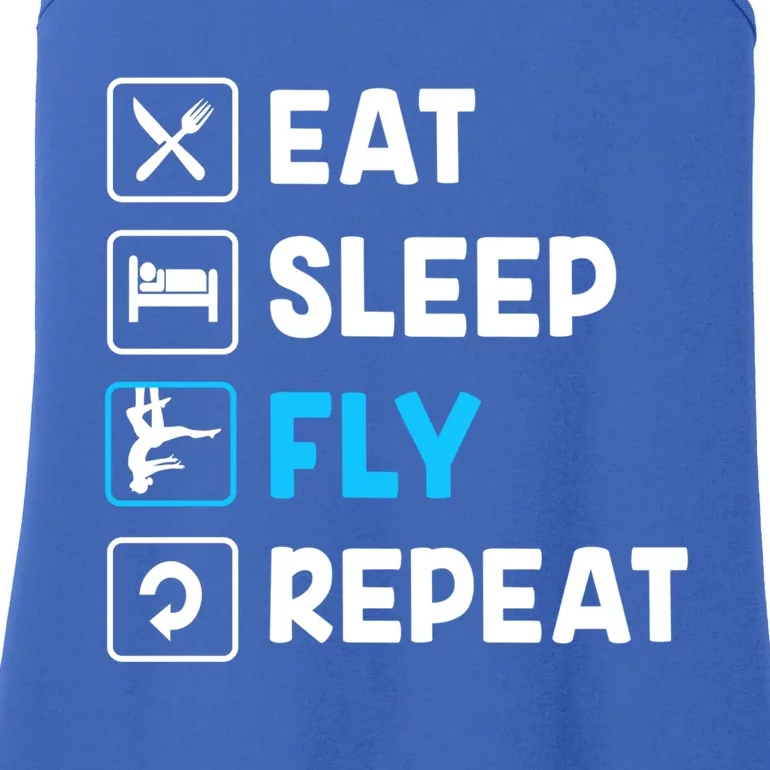 Funny Aerial Yoga Eat Sleep Fly Repeat Gift Ladies Essential Tank