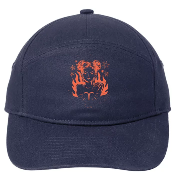 Female Aries Zodiac 7-Panel Snapback Hat