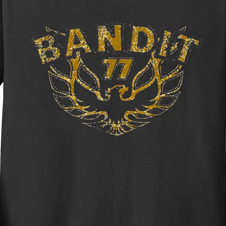 Funny Bandit 1977 Family Distressed Kids Long Sleeve Shirt