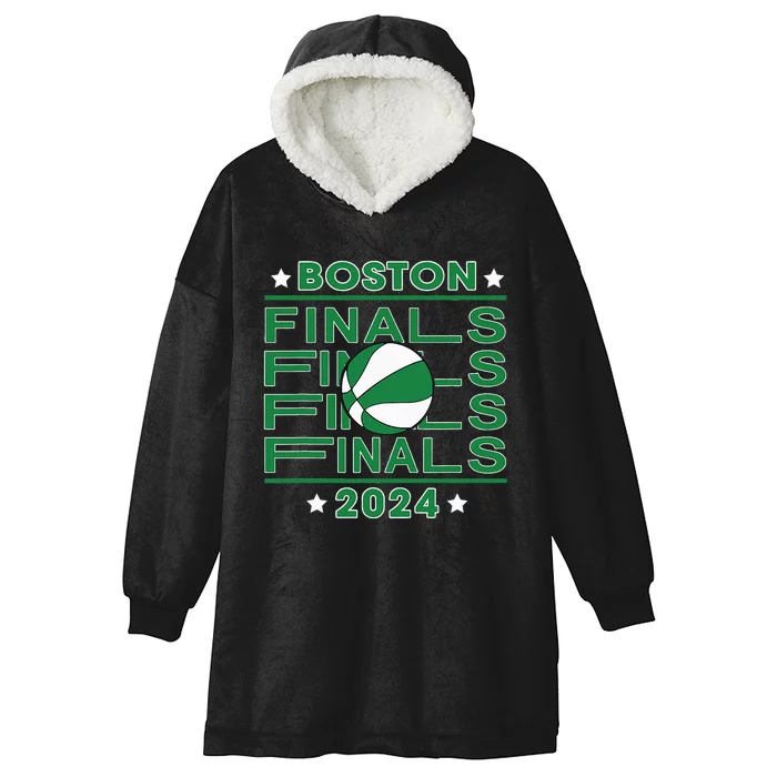 Finals Boston 2024 Designs Hooded Wearable Blanket