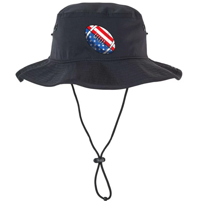 Football Ball 4th Of July Boy American Flag Legacy Cool Fit Booney Bucket Hat