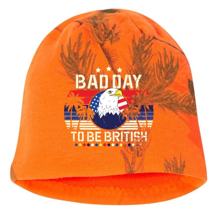 Funny British 4th Of July Quote Bad Day To Be British Kati - Camo Knit Beanie