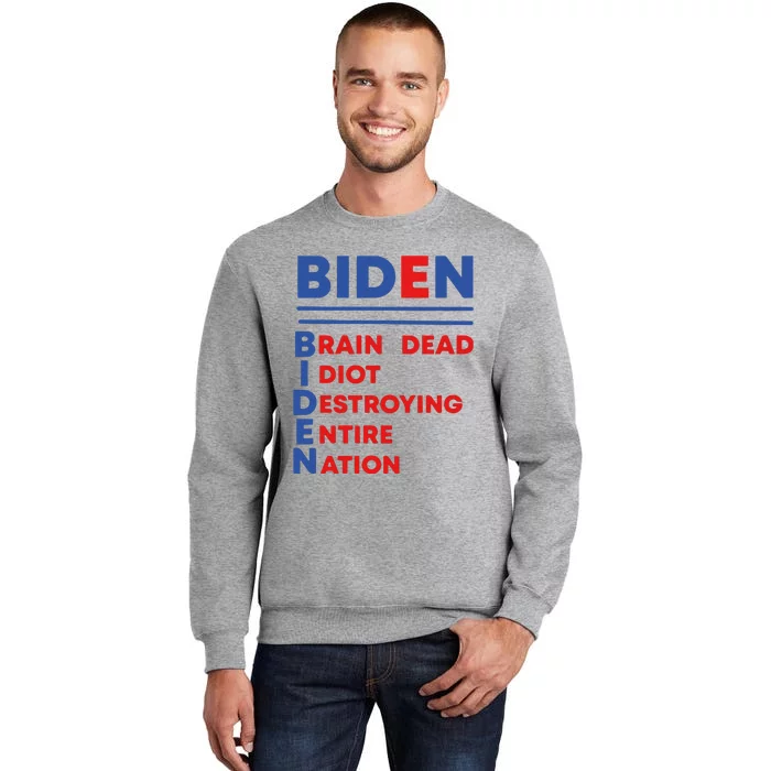 Funny Biden 4th Of July Biden American Patriot Tall Sweatshirt