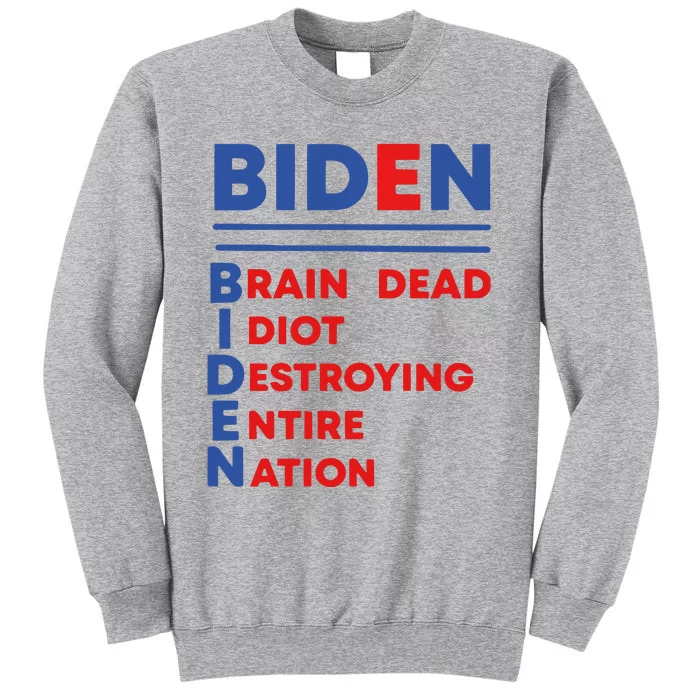 Funny Biden 4th Of July Biden American Patriot Tall Sweatshirt