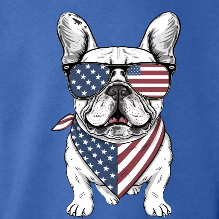 French Bulldog 4th Of July American Flag Glasses Stay Cool Funny Gift Toddler Hoodie