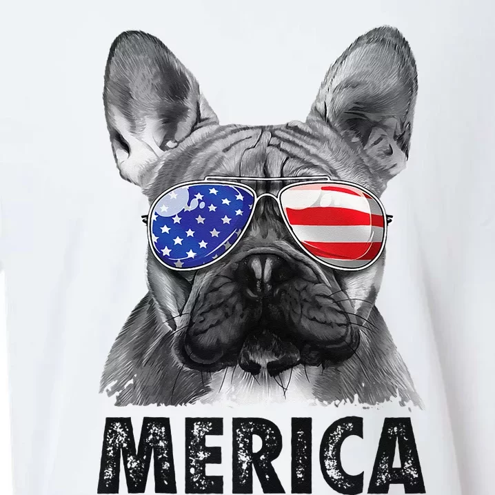 French Bulldog 4th Of July Merica Men Women USA Flag Sueded Cloud Jersey T-Shirt