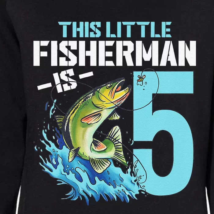 Fishing Birthday 5 Year Old Fisher 5th Bday Womens California Wash Sweatshirt