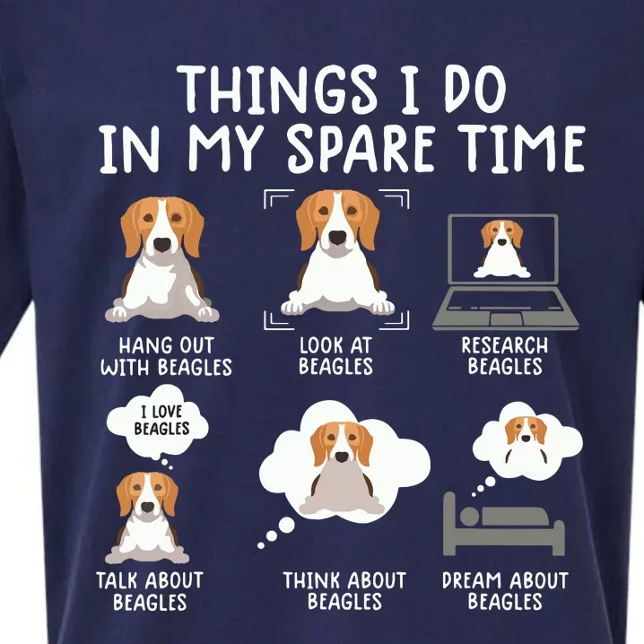 Funny Beagle 6 Things I Do In My Sprite Time Beagle Sueded Cloud Jersey T-Shirt