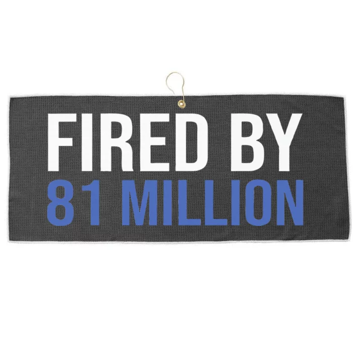 Fired By 81 Million People Kamala Harris Debate 2024 Large Microfiber Waffle Golf Towel