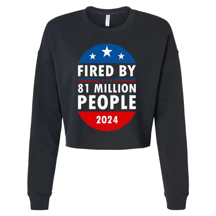 Fired By 81 Million People Harris Walz Waltz 2024 Cat Ladies Cropped Pullover Crew