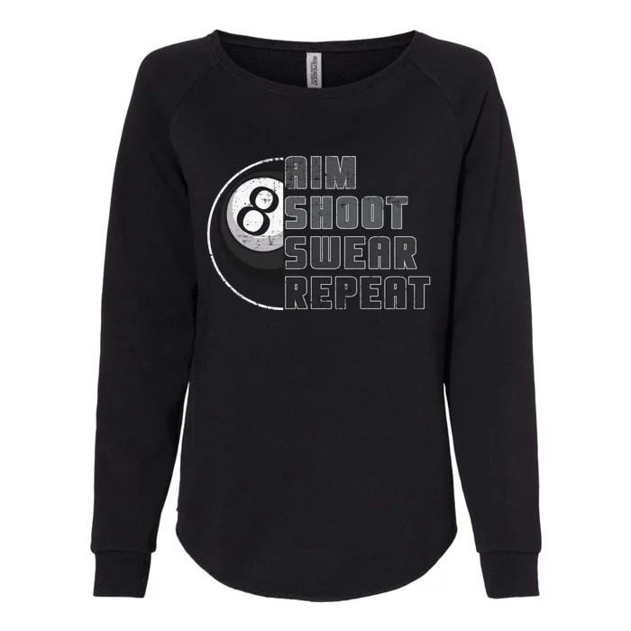 Funny Billiards 8ball Pool Player Cool Gift Womens California Wash Sweatshirt