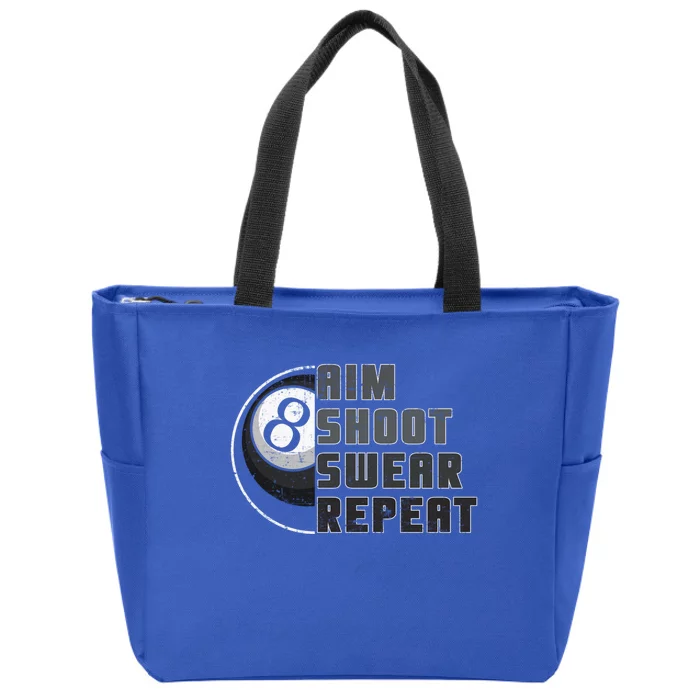 Funny Billiards 8ball Pool Player Cool Gift Zip Tote Bag