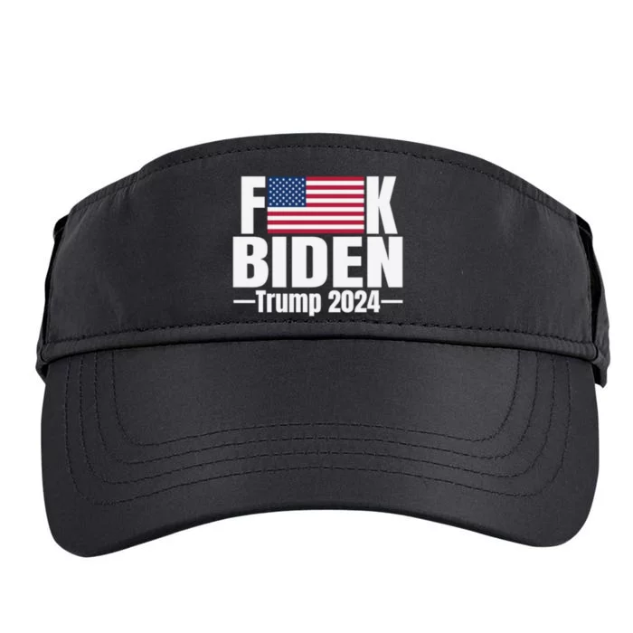 Fuck Biden American Flag Trump 2024 Adult Drive Performance Visor