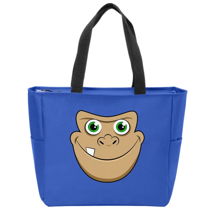 Funny Bigfoot Animal Face Lazy Halloween Costume Zip Tote Bag