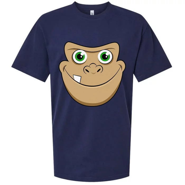 Funny Bigfoot Animal Face Lazy Halloween Costume Sueded Cloud Jersey T-Shirt