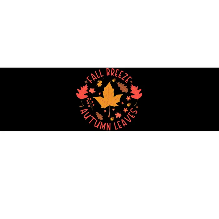 Fall Breeze Autumn Leaves Cute Maple Leaf Bumper Sticker