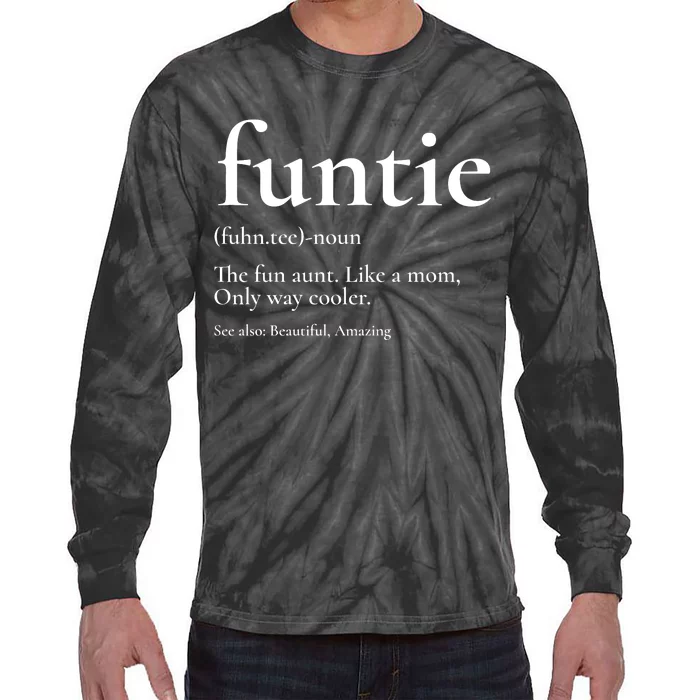 Funtie Best Aunt Ever Cool Aunt Favorite Aunt Tie-Dye Long Sleeve Shirt