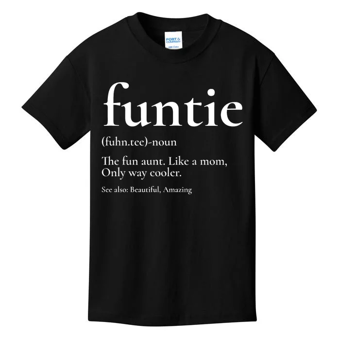 Funtie Best Aunt Ever Cool Aunt Favorite Aunt Kids T-Shirt