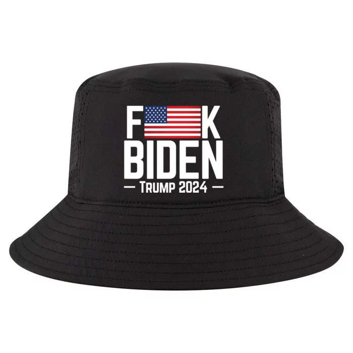 Fuck Biden American Flag Trump 2024 Shirt Cool Comfort Performance Bucket Hat