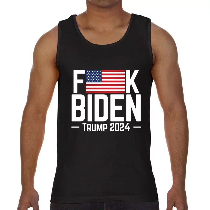 Fuck Biden American Flag Trump 2024 Shirt Comfort Colors® Tank Top