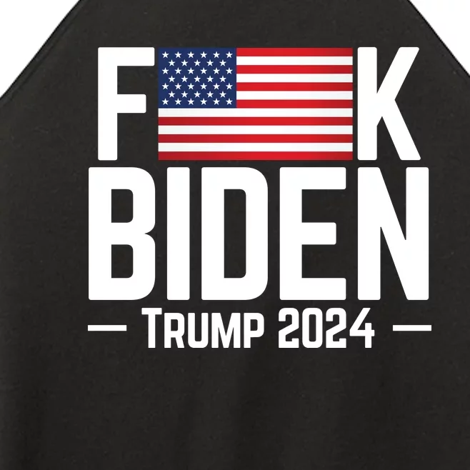 Fuck Biden American Flag Trump 2024 Shirt Women’s Perfect Tri Rocker Tank