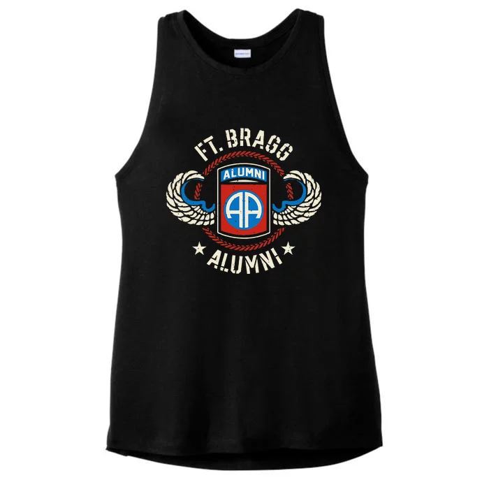 Ft Bragg Alumni 82nd Airborne Division Paratrooper Ladies Tri-Blend Wicking Tank