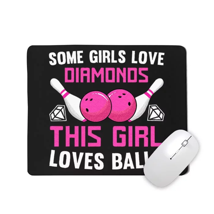 Funny Bowling Art For Women Track Bowling Spare Bowler Mousepad