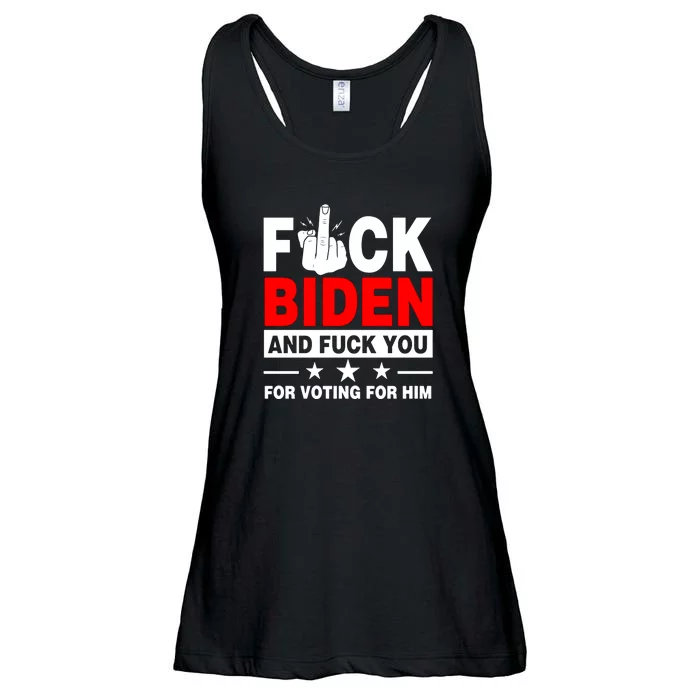 Fuck Biden And You For Voting For Him Political Ladies Essential Flowy Tank