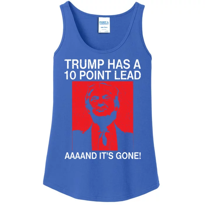 Funny Biden And Harris Supporter And Trump Lost The Lead Gift Ladies Essential Tank