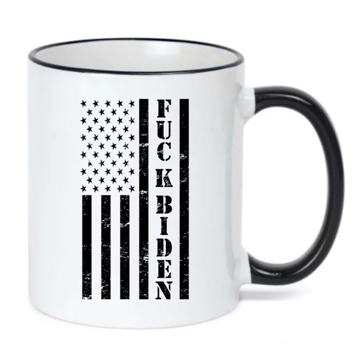 Fuck Biden American Flag Black Color Changing Mug