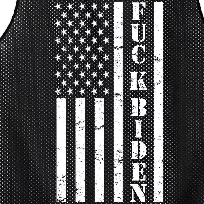 Fuck Biden American Flag Mesh Reversible Basketball Jersey Tank