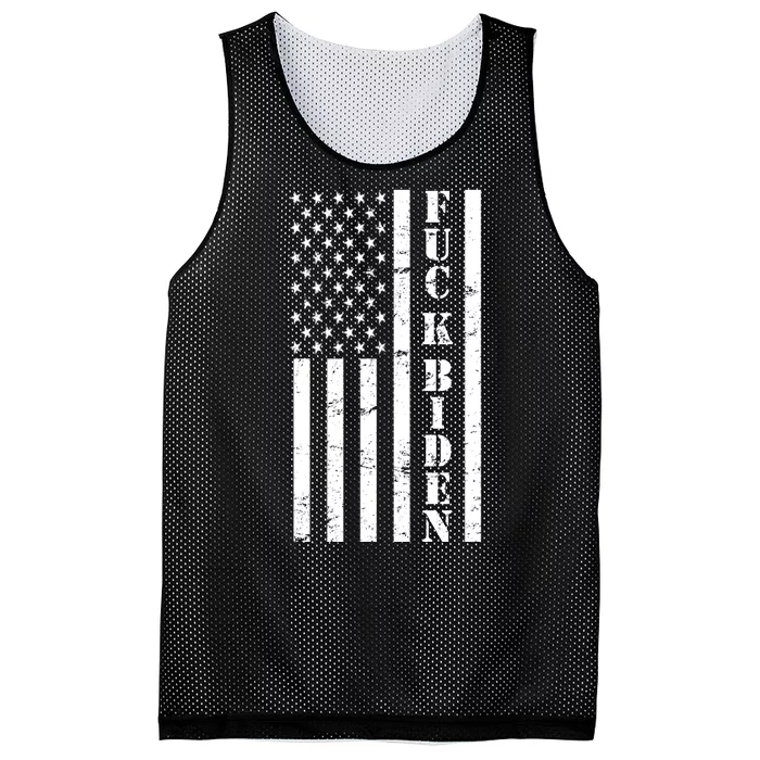 Fuck Biden American Flag Mesh Reversible Basketball Jersey Tank