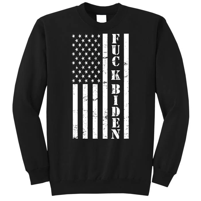 Fuck Biden American Flag Tall Sweatshirt